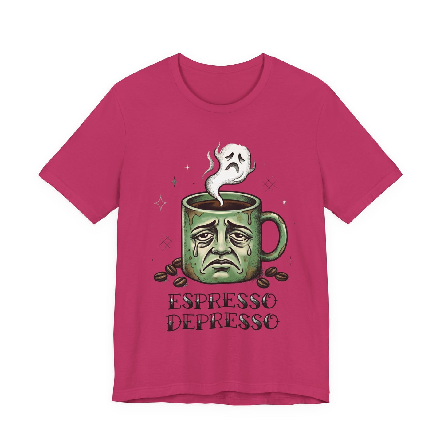 VOID - Espresso Depresso Coffee Tee – Funny Sad Coffee Mug T-Shirt