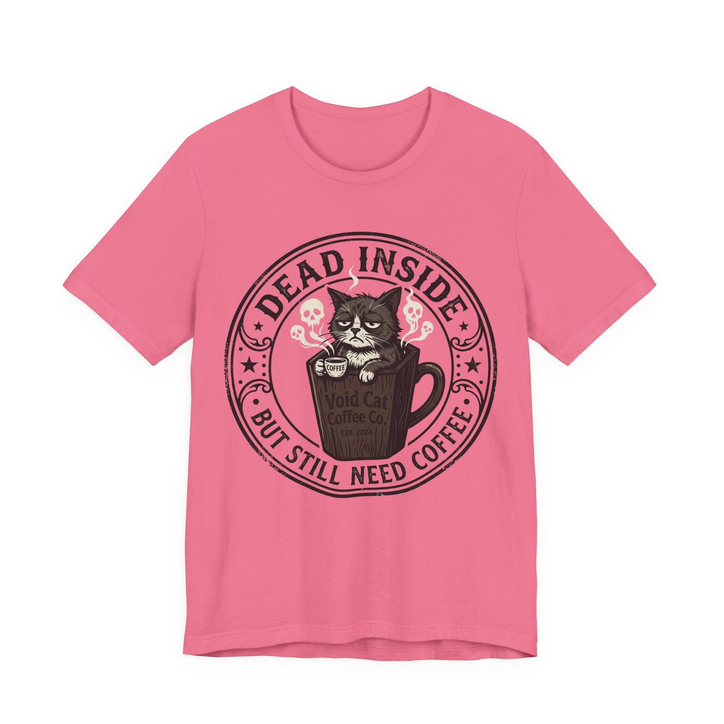 VOID - Dead Inside But Still Need Coffee Cat T-Shirt
