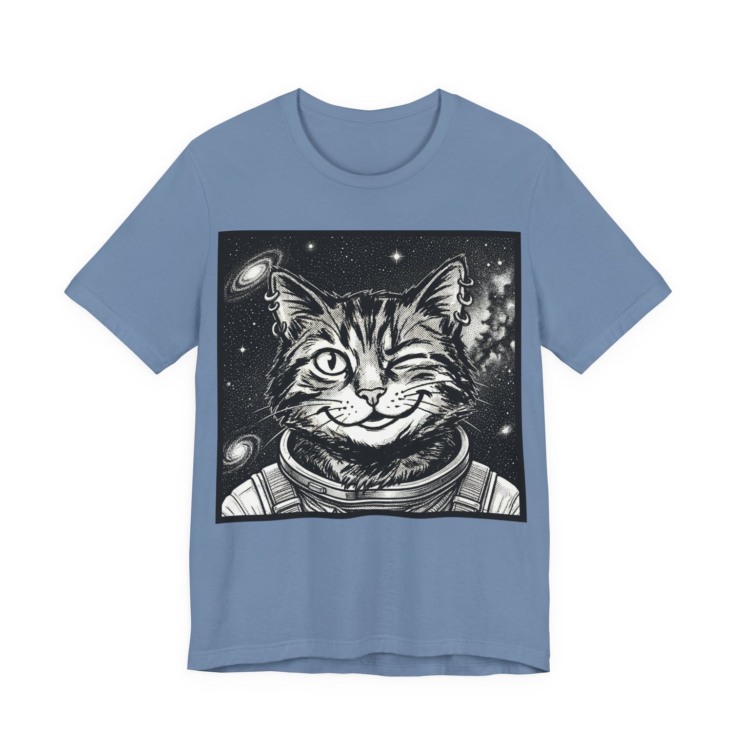 WinkyCat - The Astronaut (NO Gesture) Cat T-Shirt — Winking Space Kitty Graphic Tee