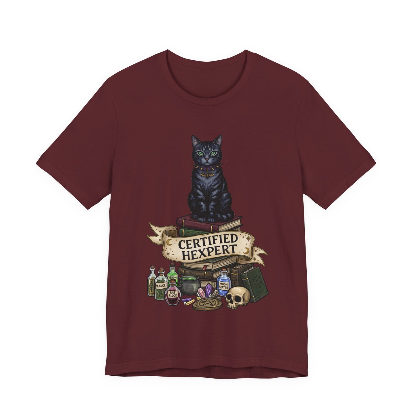 DarkArts - Hexpert (Color) T-Shirt — Black Cat Witchcraft Graphic Tee