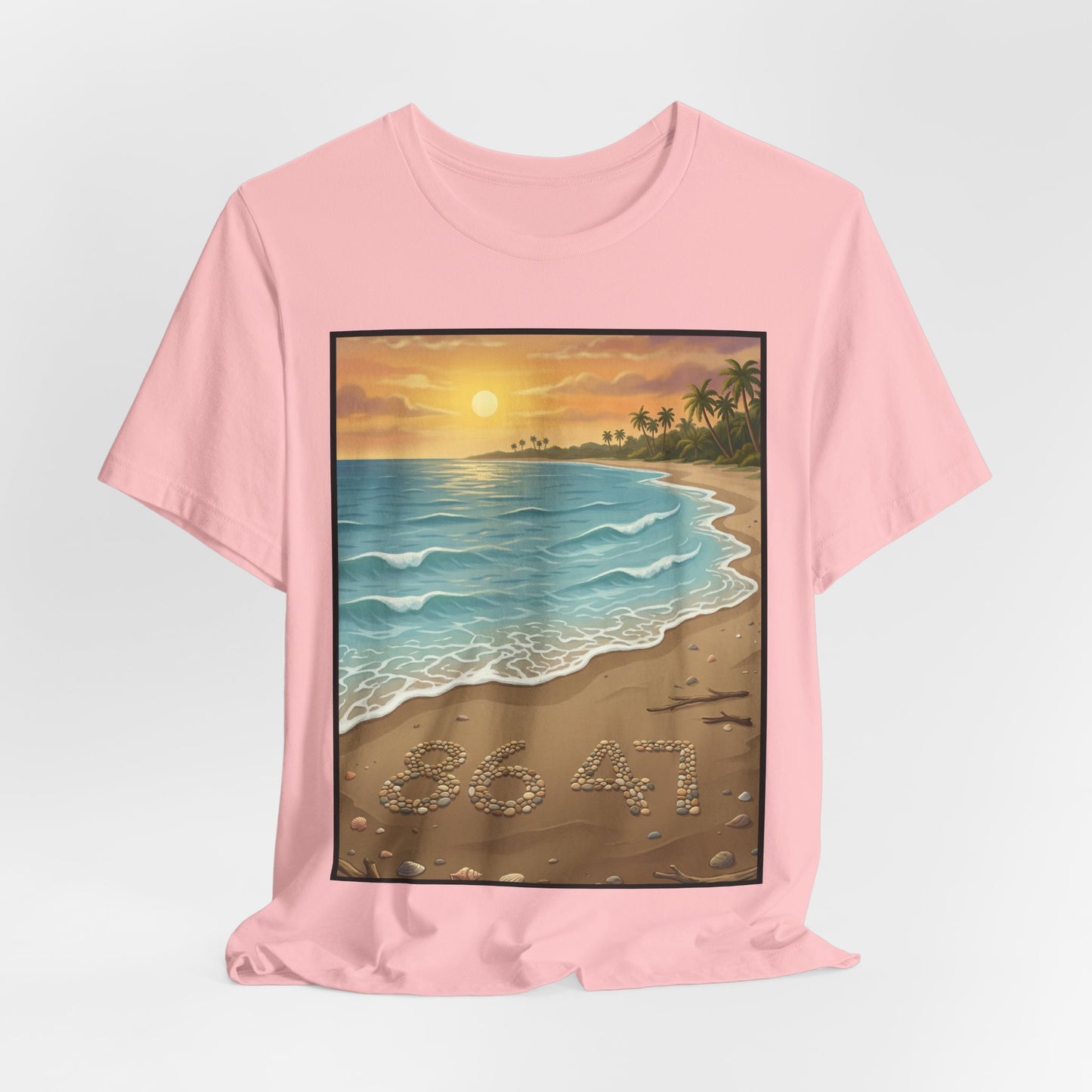 Another Nice Day At The Beach - Vertical - Beach Sunset Tee — Coastal Tropical Shoreline Graphic T‑Shirt