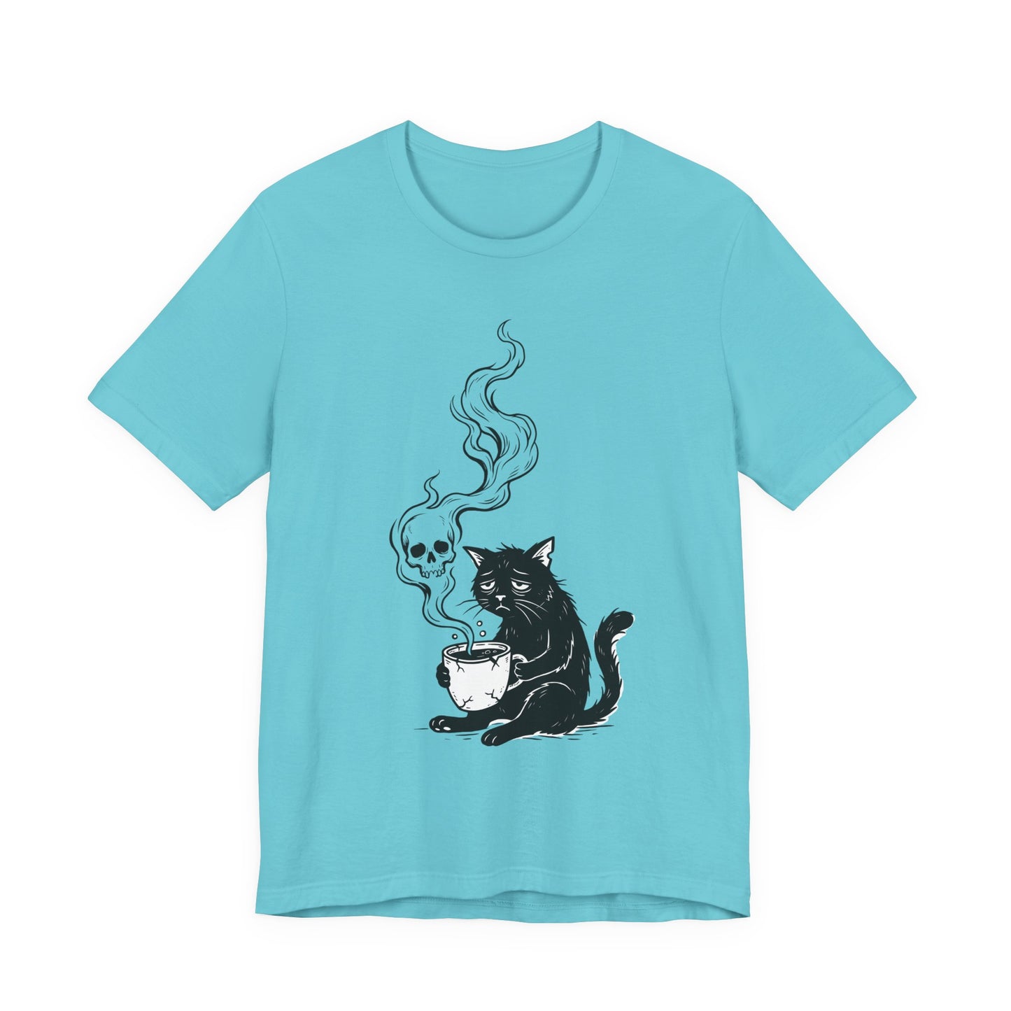 VOID - Depressed Black Cat with Coffee T-Shirt