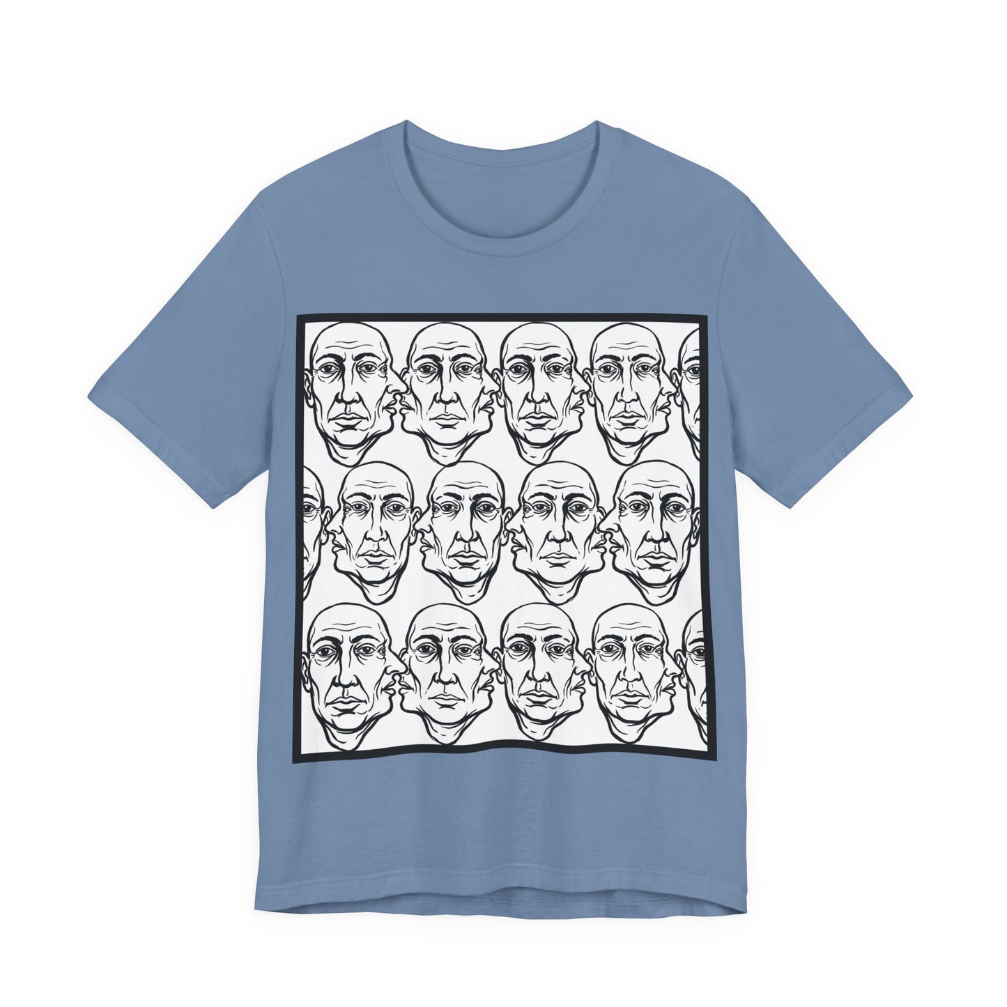 HotGossip - Version 1 - Abstract Repeating Faces Graphic Tee