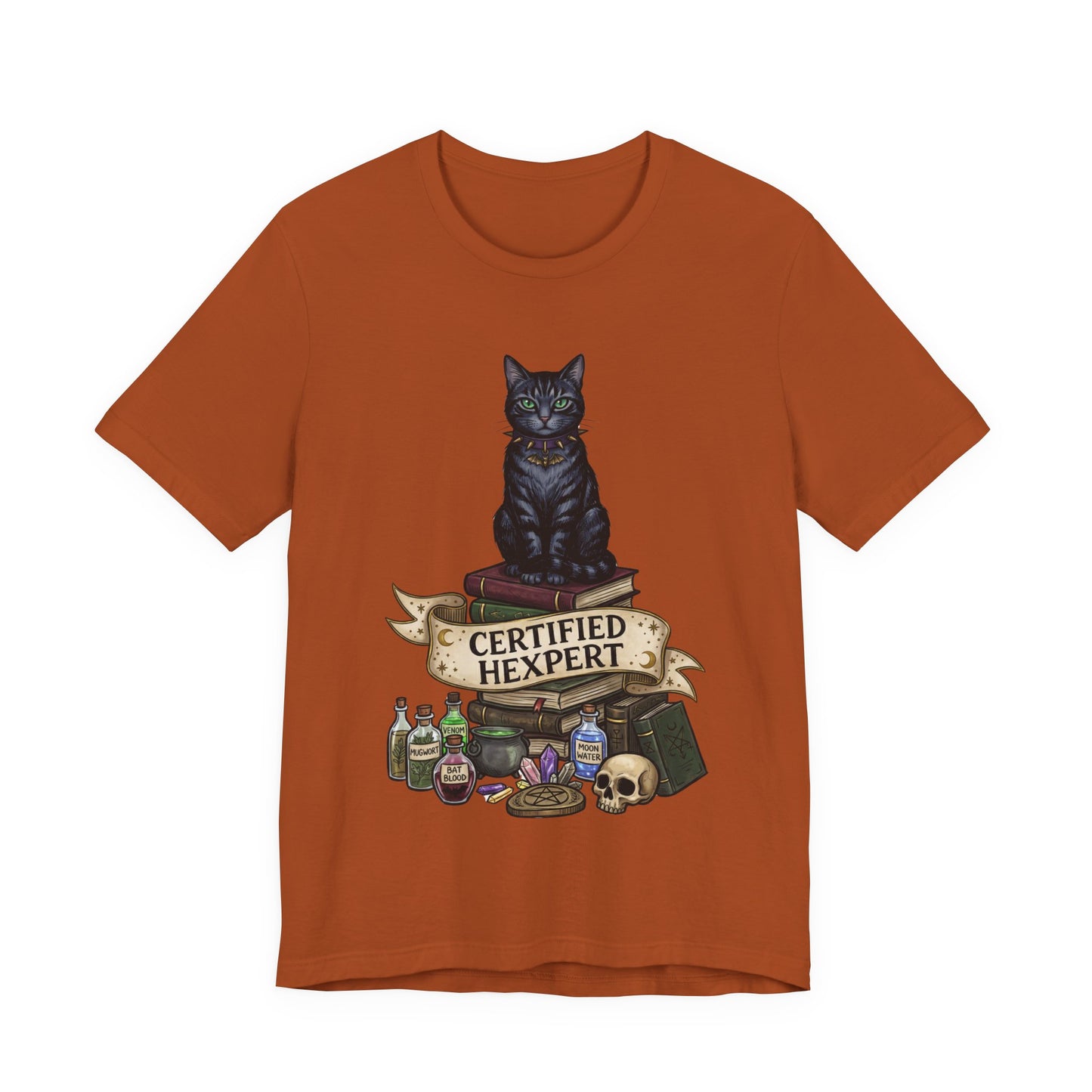 DarkArts - Hexpert (Color) T-Shirt — Black Cat Witchcraft Graphic Tee