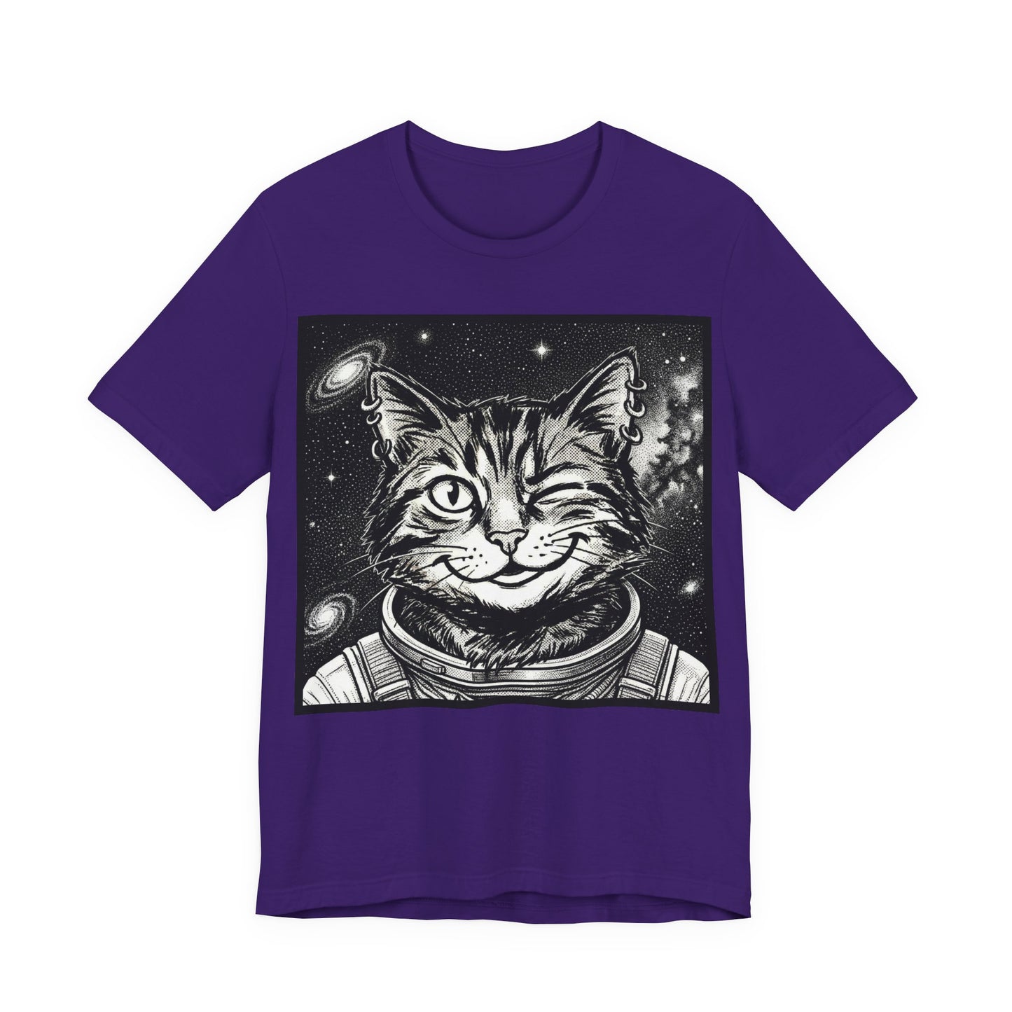 WinkyCat - The Astronaut (NO Gesture) Cat T-Shirt — Winking Space Kitty Graphic Tee