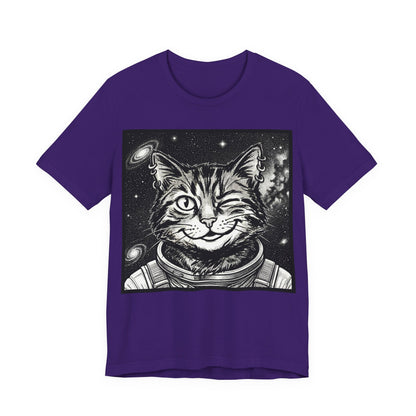 WinkyCat - The Astronaut (NO Gesture) Cat T-Shirt — Winking Space Kitty Graphic Tee