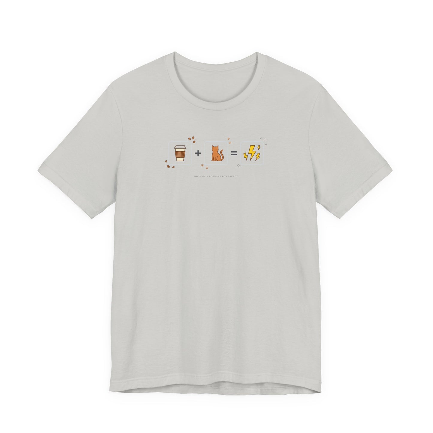 VOID - The Magic Formula - Coffee + Cat = Energy T-Shirt — Cute Cat & Coffee Equation Tee