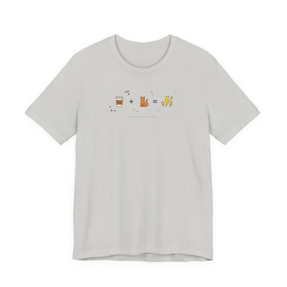 VOID - The Magic Formula - Coffee + Cat = Energy T-Shirt — Cute Cat & Coffee Equation Tee