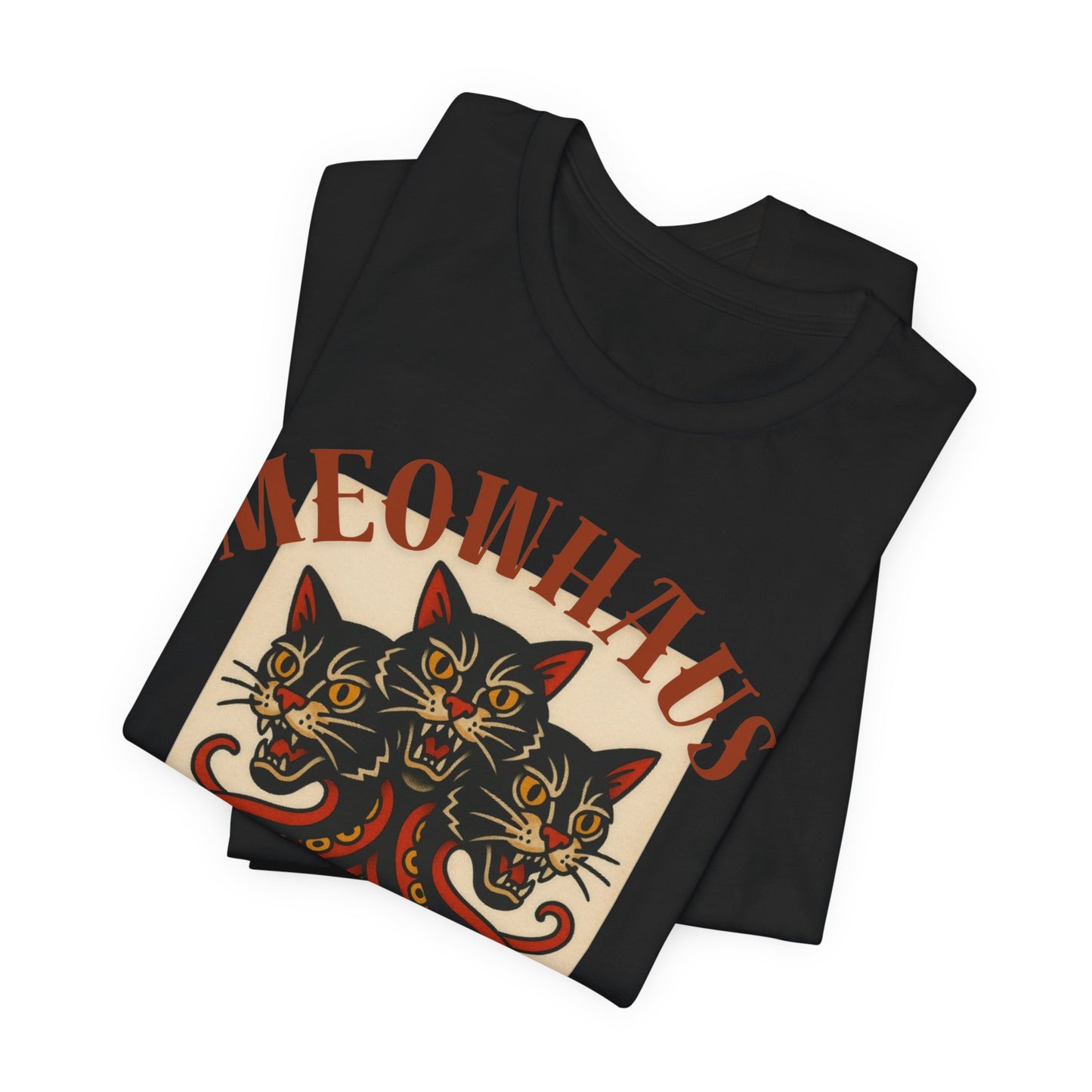 The Magic Three - Vintage Tattoo Meowhaus Cat-Octopus Graphic Tee