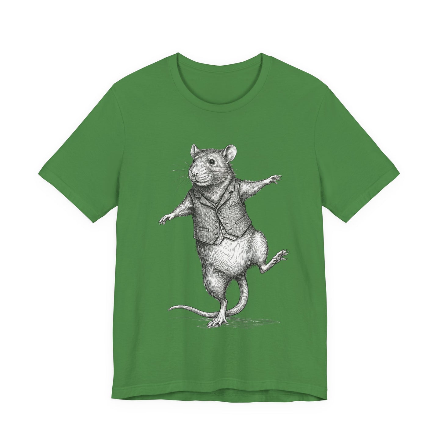 Ratney - "Just a Little Dance!" - Dancing Rat Graphic Tee - Vintage Illustration T-Shirt