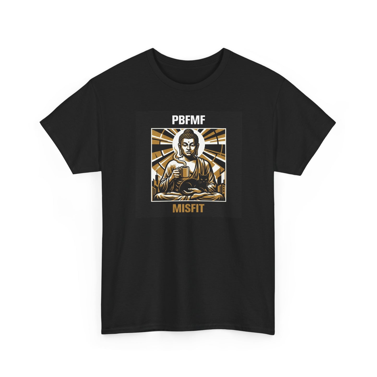 PBFMF - Twigs - Misfit Buddha Graphic Tee — 'PBFMF' Streetwear Mental Health-Inspired T-Shirt