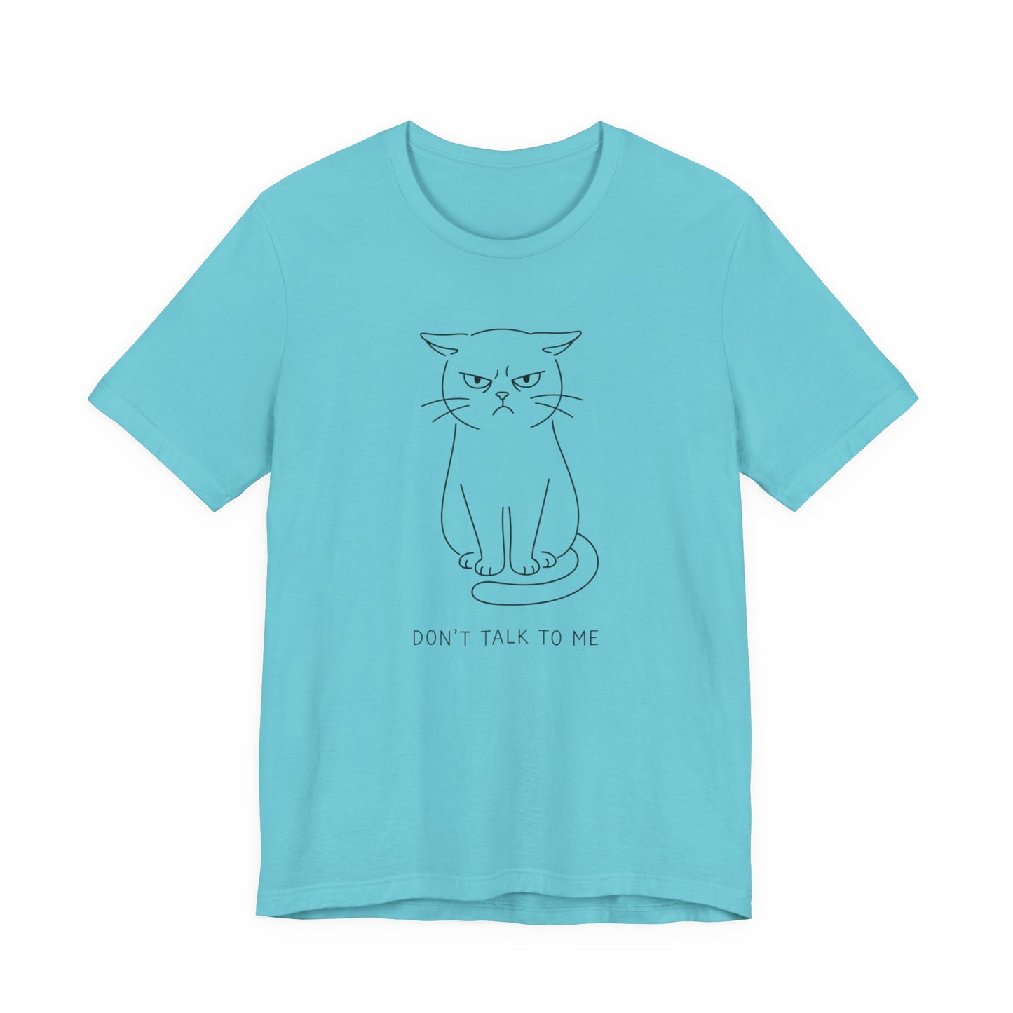 VOID - Don’t Talk To Me Cat T-Shirt — Grumpy Kitten Minimal Line Art Tee