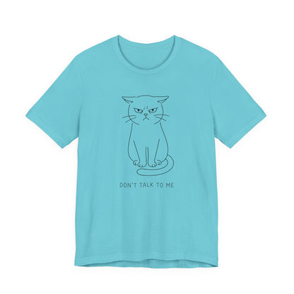 VOID - Don’t Talk To Me Cat T-Shirt — Grumpy Kitten Minimal Line Art Tee