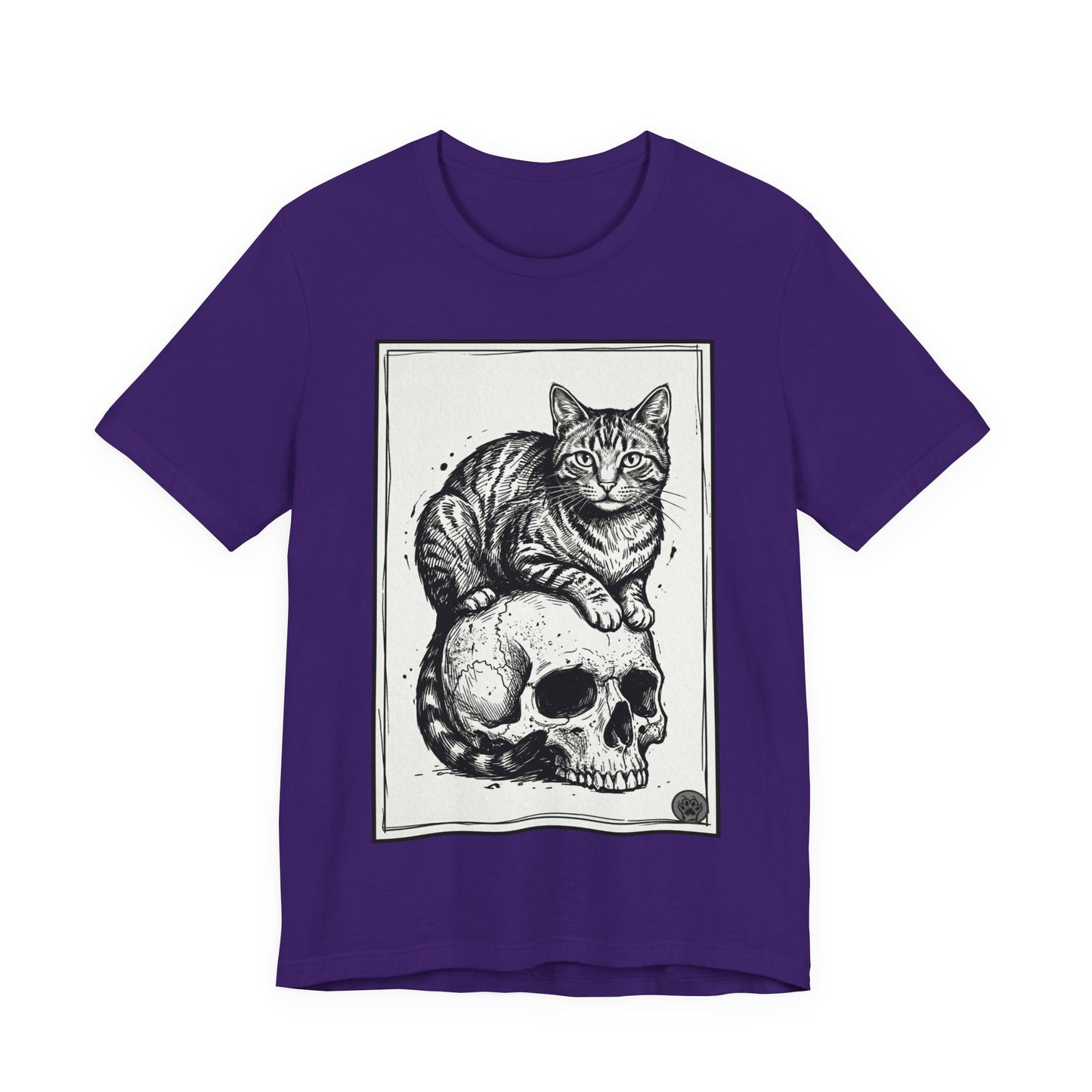DarkArts Collection - Cat & Skull 3 Graphic Tee — Gothic Cat Skull T‑Shirt